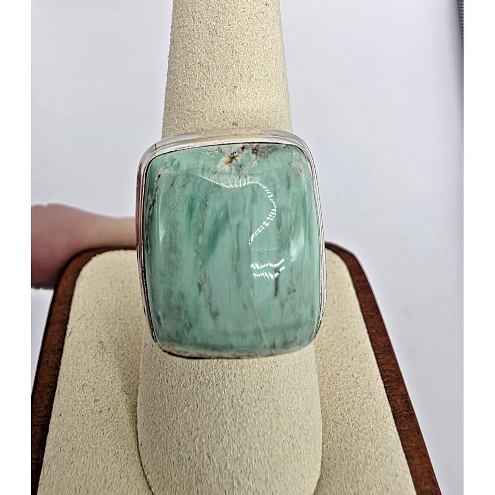 Gorgeous Australian Variscite Gemstone Ring 925 Sterling Silver Size 8 NWT‎ - Picture 2 of 12